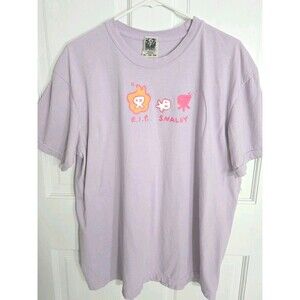 Omori Omocat RIP Smaley Anime Unisex XL Comfort Colors Purple Graphic Tshirt